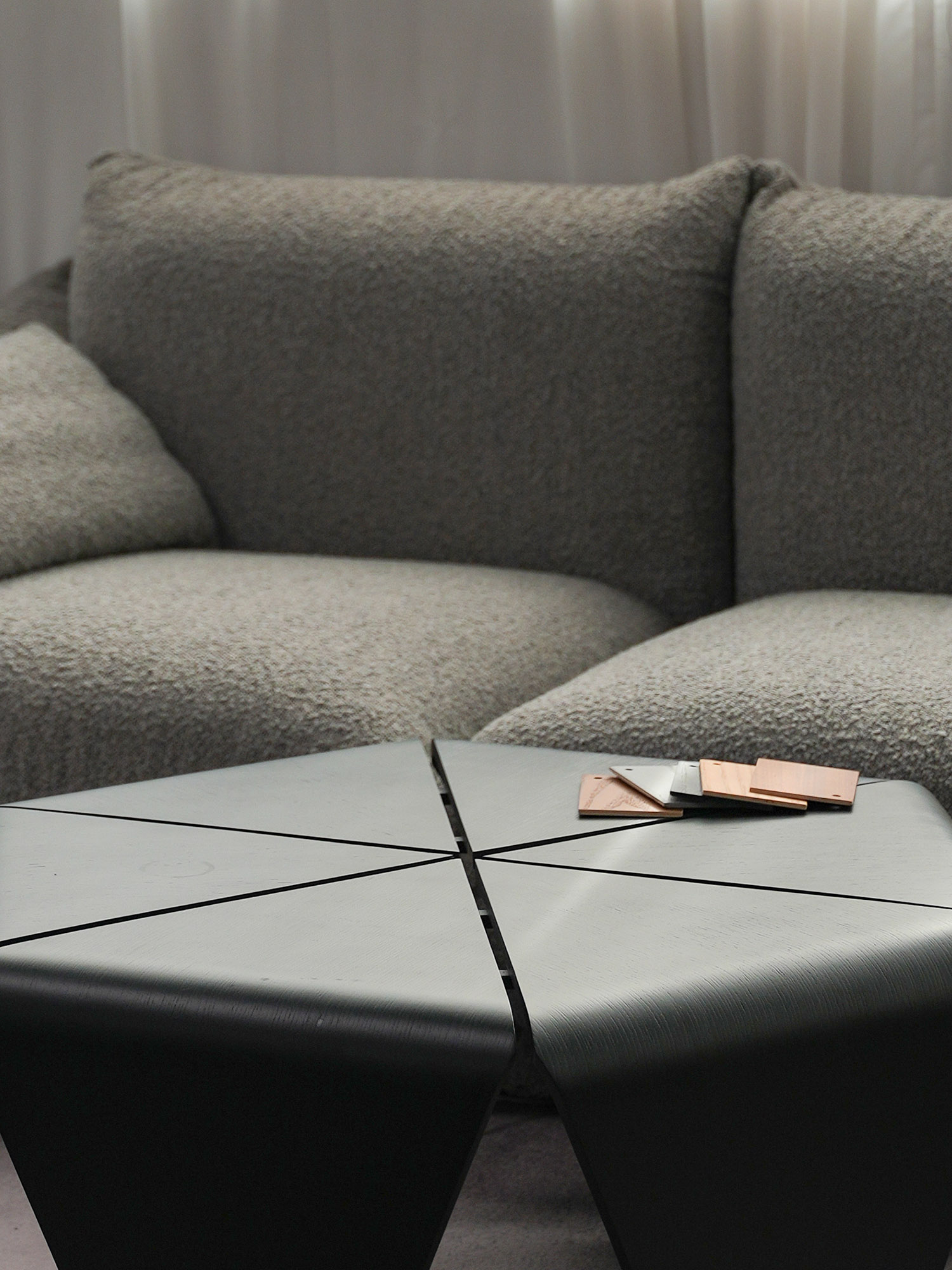 Lotus Leaf Coffee Tabe 16 Lotus Coffee Table segmented top close-up