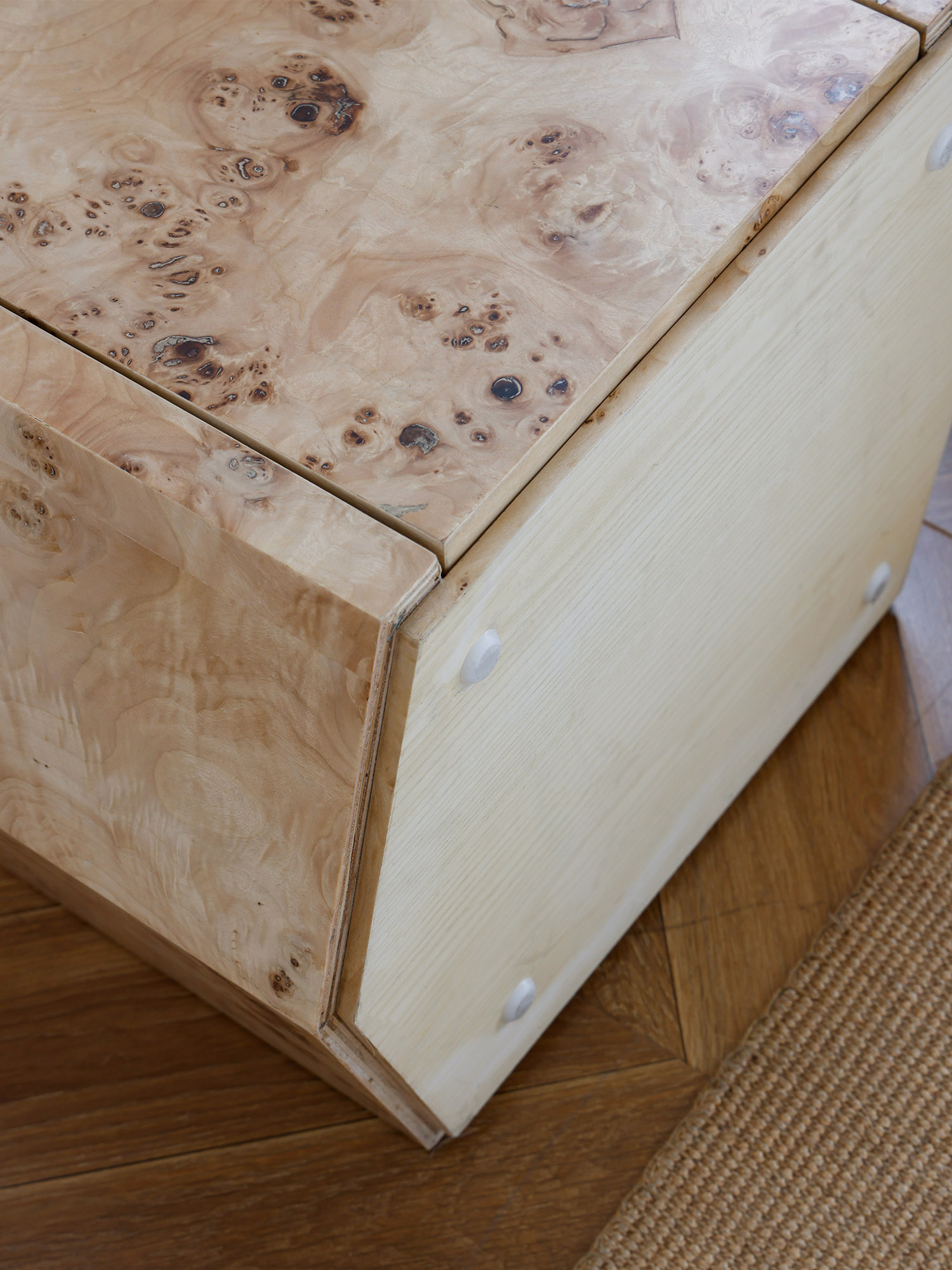 Ptolemy nightstand 17 Ptolemy bedside table top corner detail
