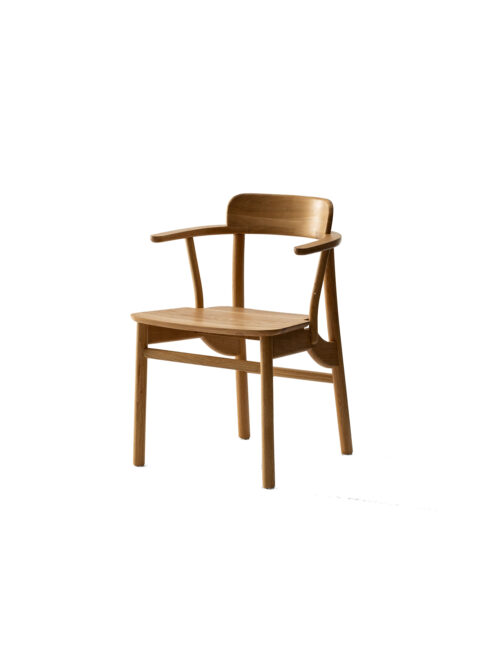 Crown solid wood statement chair in oak or walnut