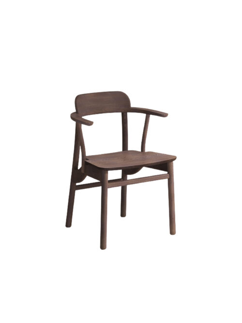 Crown black walnut solid wood armchair product view