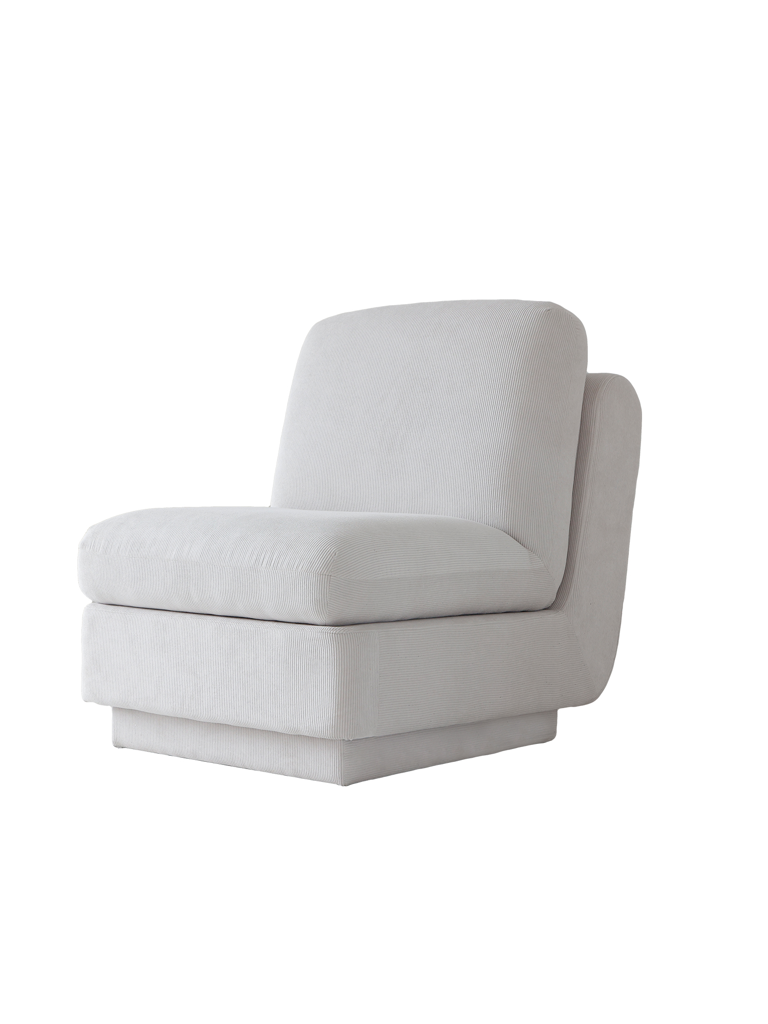 Rest sofa 15 Deeprest armless sofa in off-white cotton-linen fabric