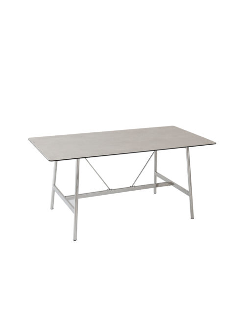 Shuge mixed material dining table with polished steel base