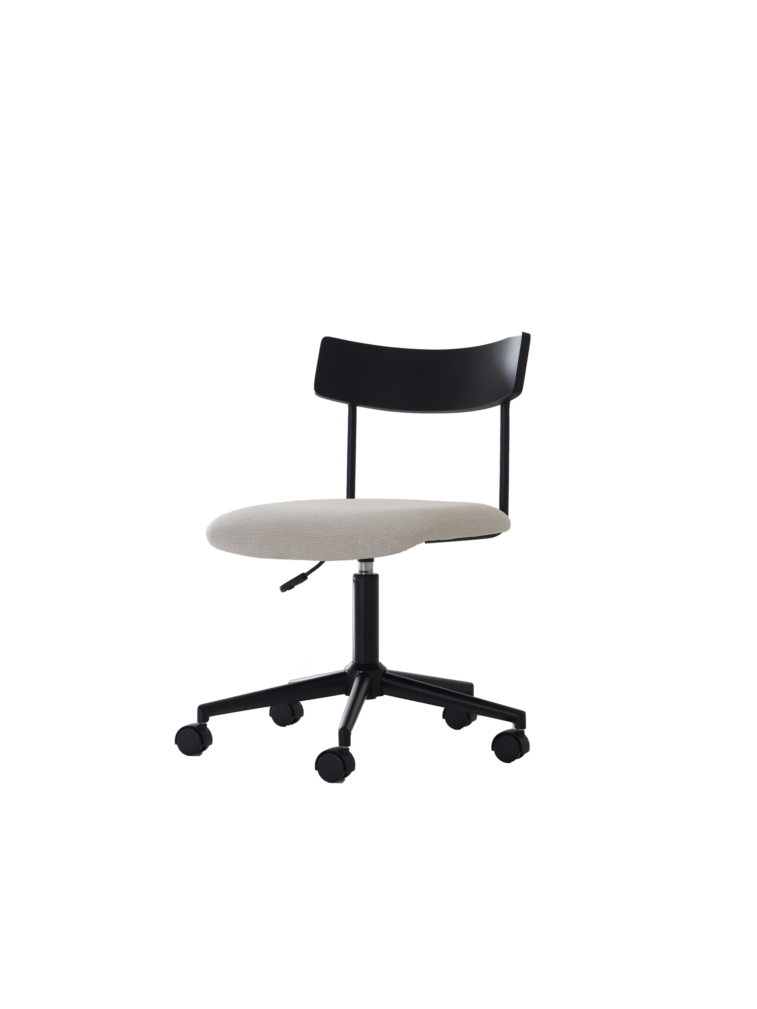 Lift chair 14 Lift upholstered pedestal chair in black and off-white