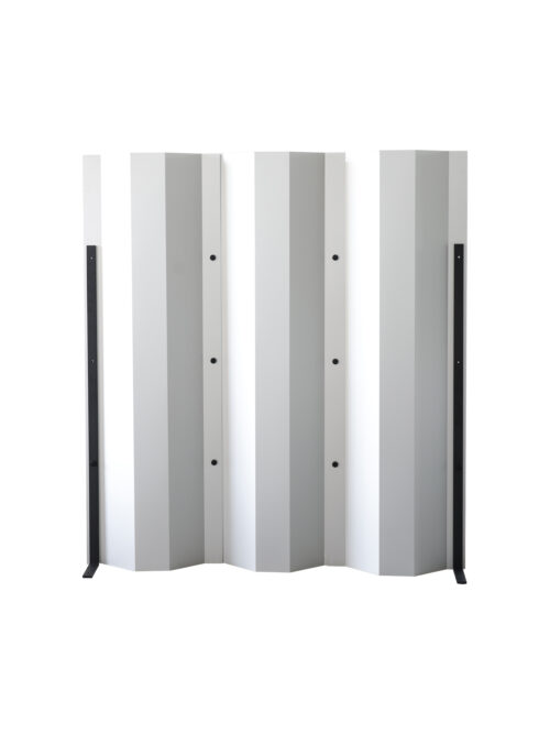 Wave metal interior divider screen with aluminum panel