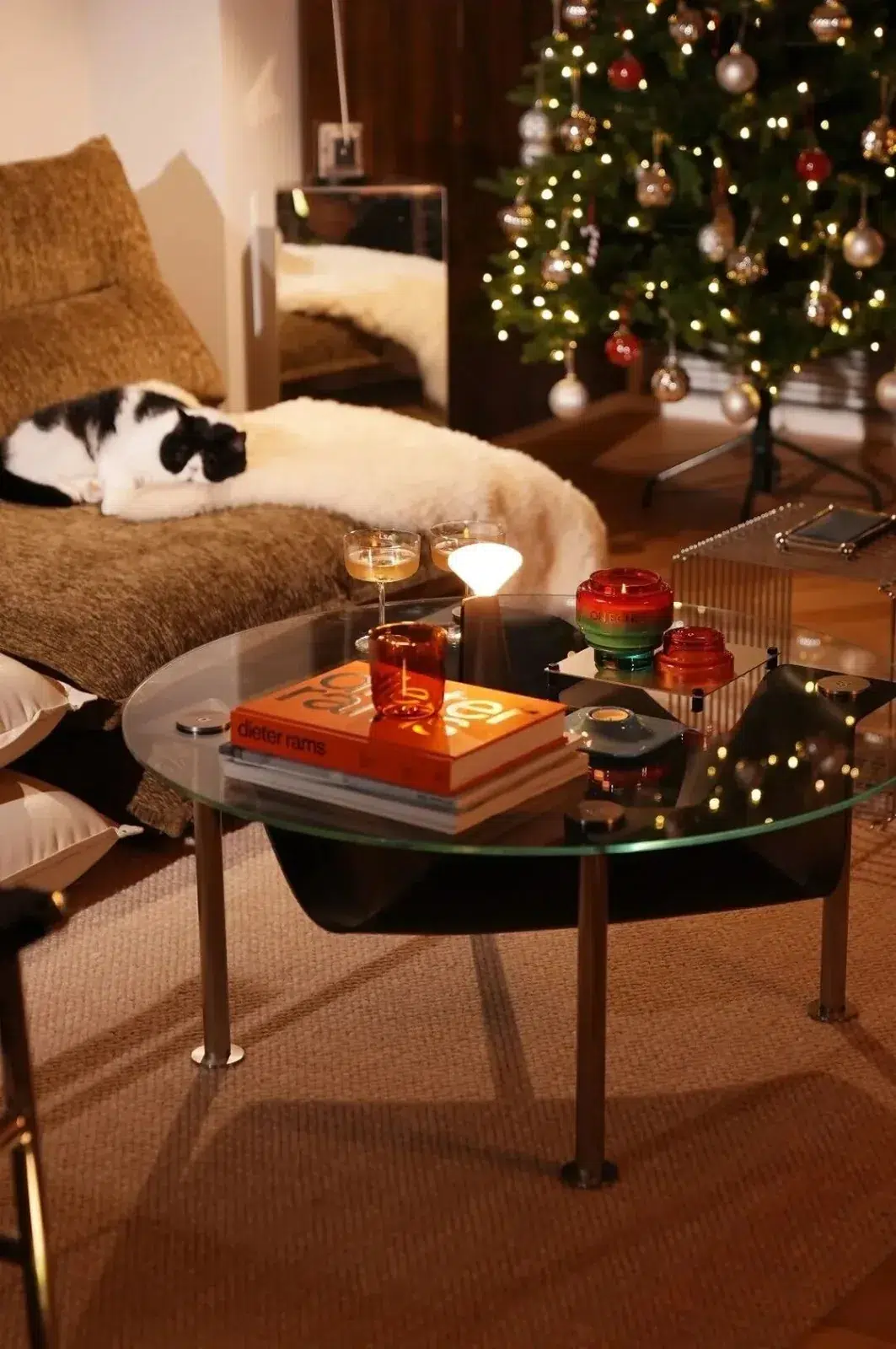 Coffee Table Size for Living Rooms 21 Round Alison coffee table in a warm evening living room