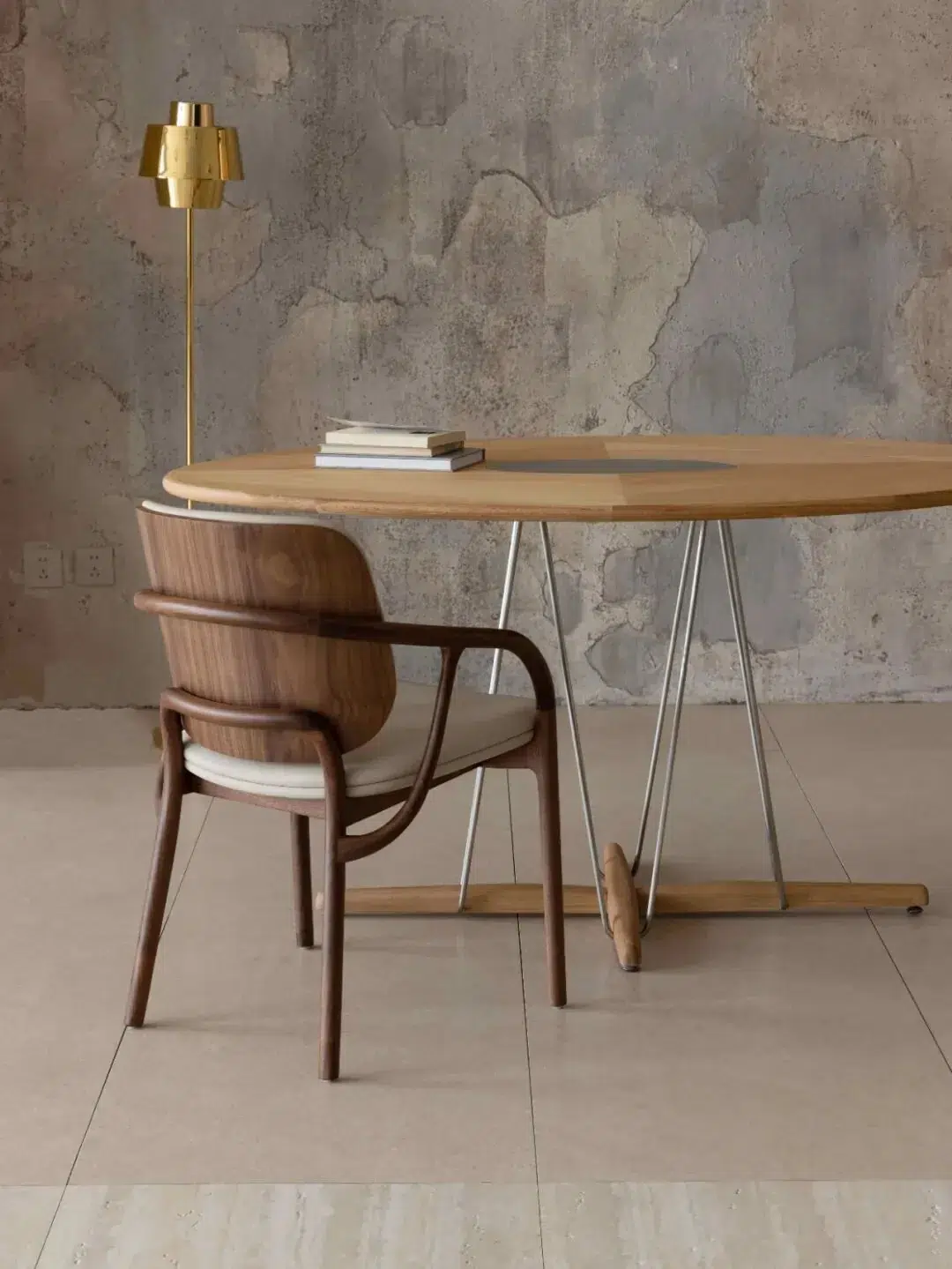 Dining Chair Dimensions and Restaurant Spacing Guide 18 Mufan Chair paired with an oval dining table