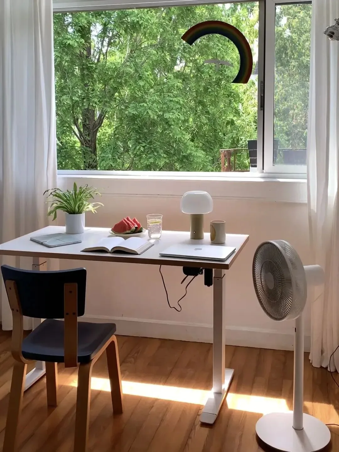 Furniture by the Window 14 Top Lift Desk placed directly beside a bright window