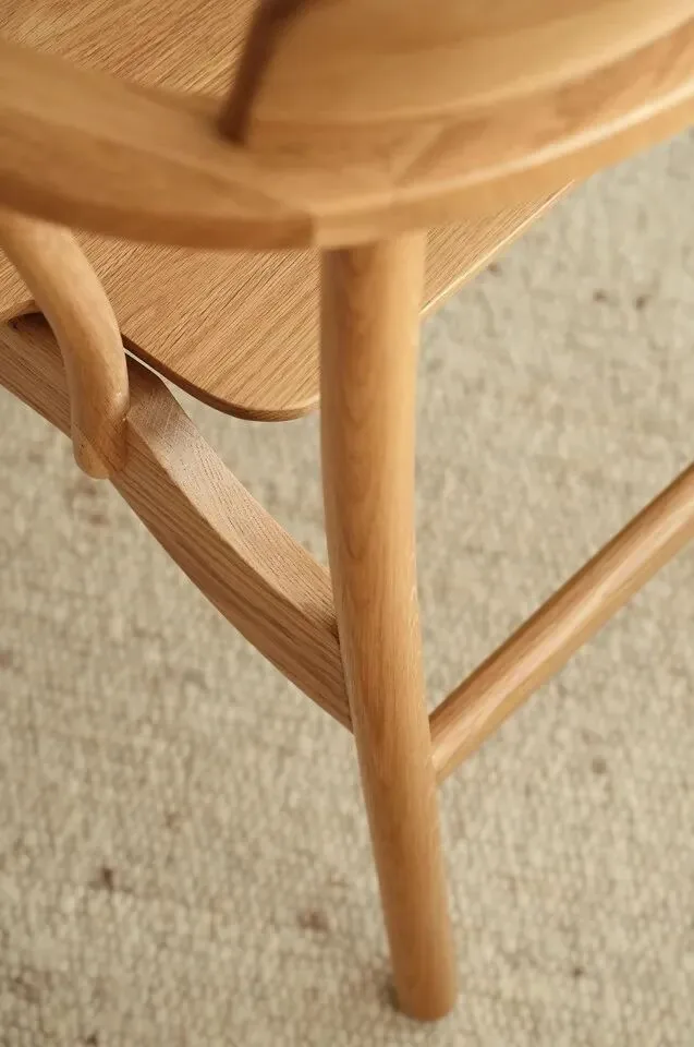 Solid Wood vs Wood Veneer for Furniture Projects 14 Close view of solid wood joints on the Crown Chair